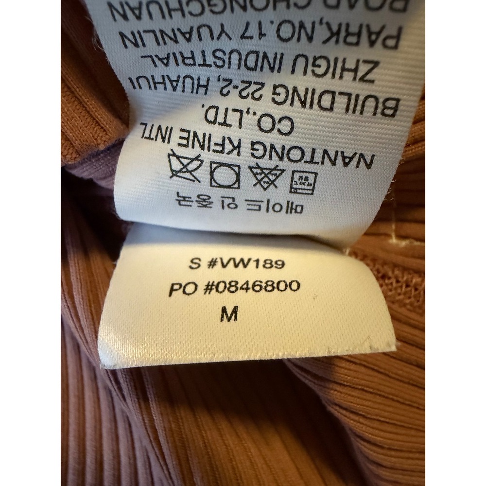 Vuori Crop Bra Tank Top Rose Mauve Ribbed Strappy Back VW189 Womens Medium - Picture 6 of 7